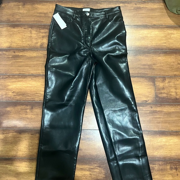 Aritzia Wilfred Melina Faux Leather Pants - Picture 1 of 3